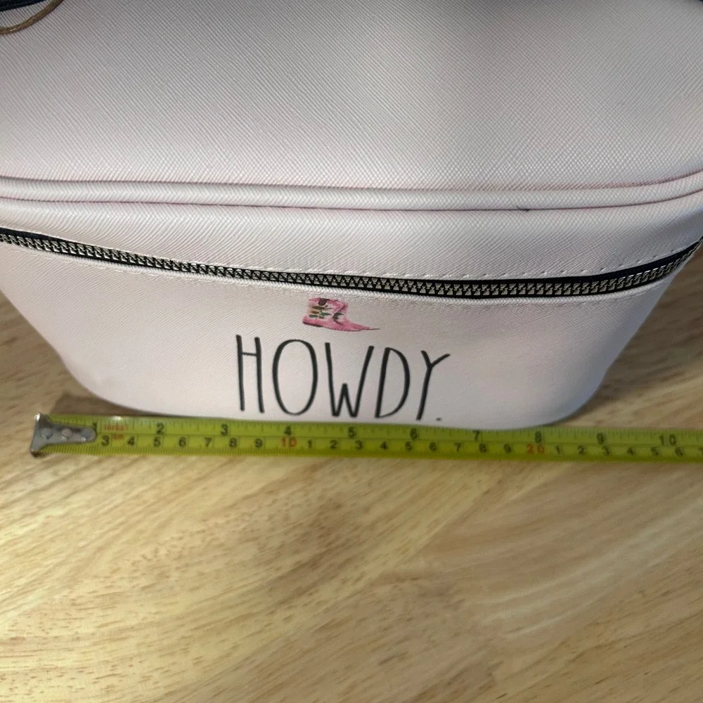 Rae Dunn Howdy Cosmetic Bag Pink Western Travel Makeup Organizer NWT New Cowgirl
